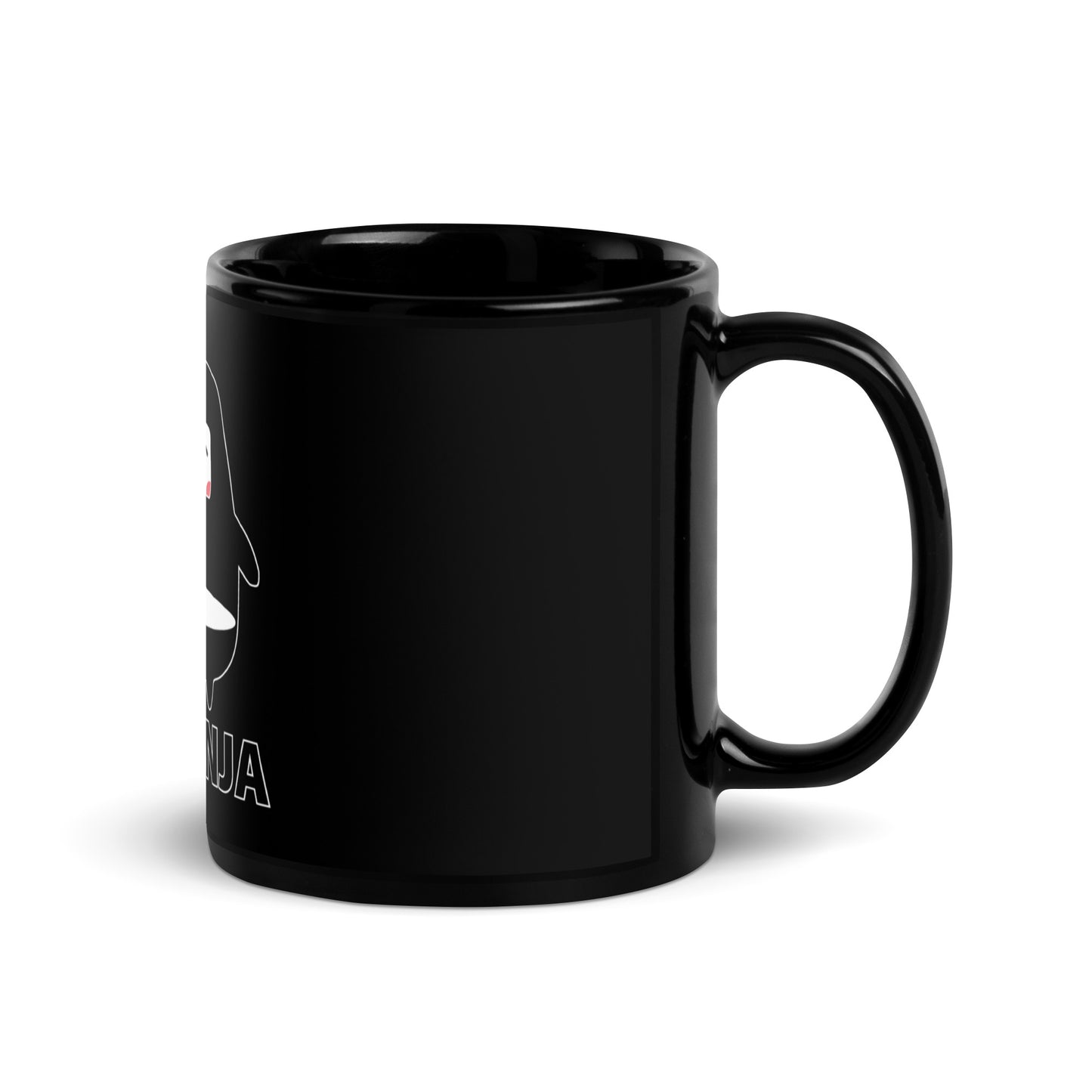Fat Ninja - Ninjitsu Black Glossy Mug