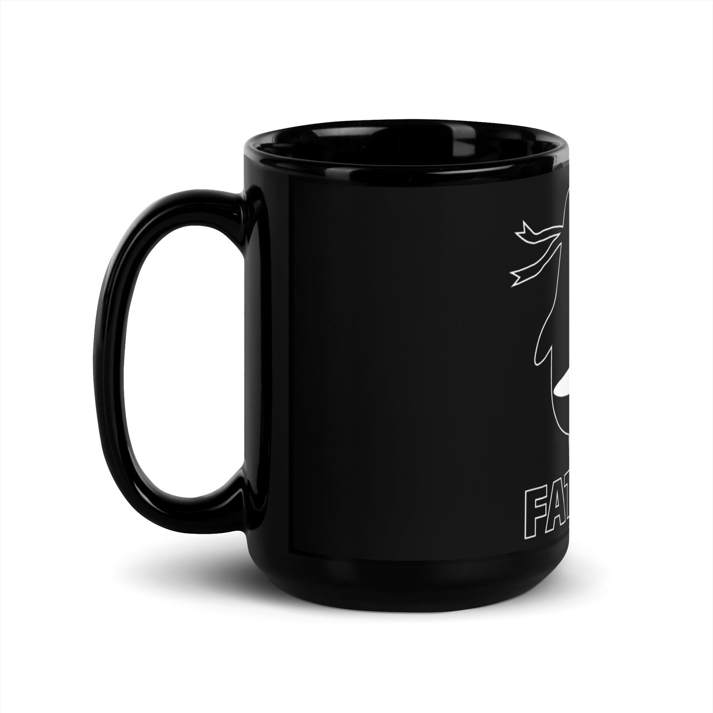 Fat Ninja - Ninjitsu Black Glossy Mug