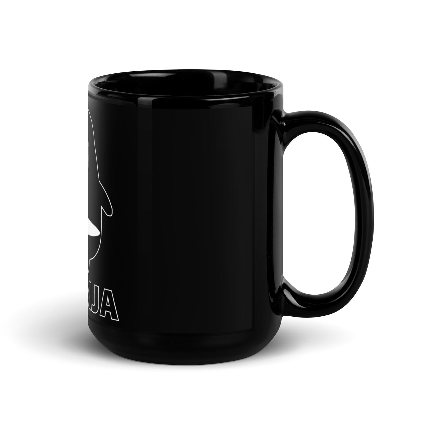 Fat Ninja - Ninjitsu Black Glossy Mug