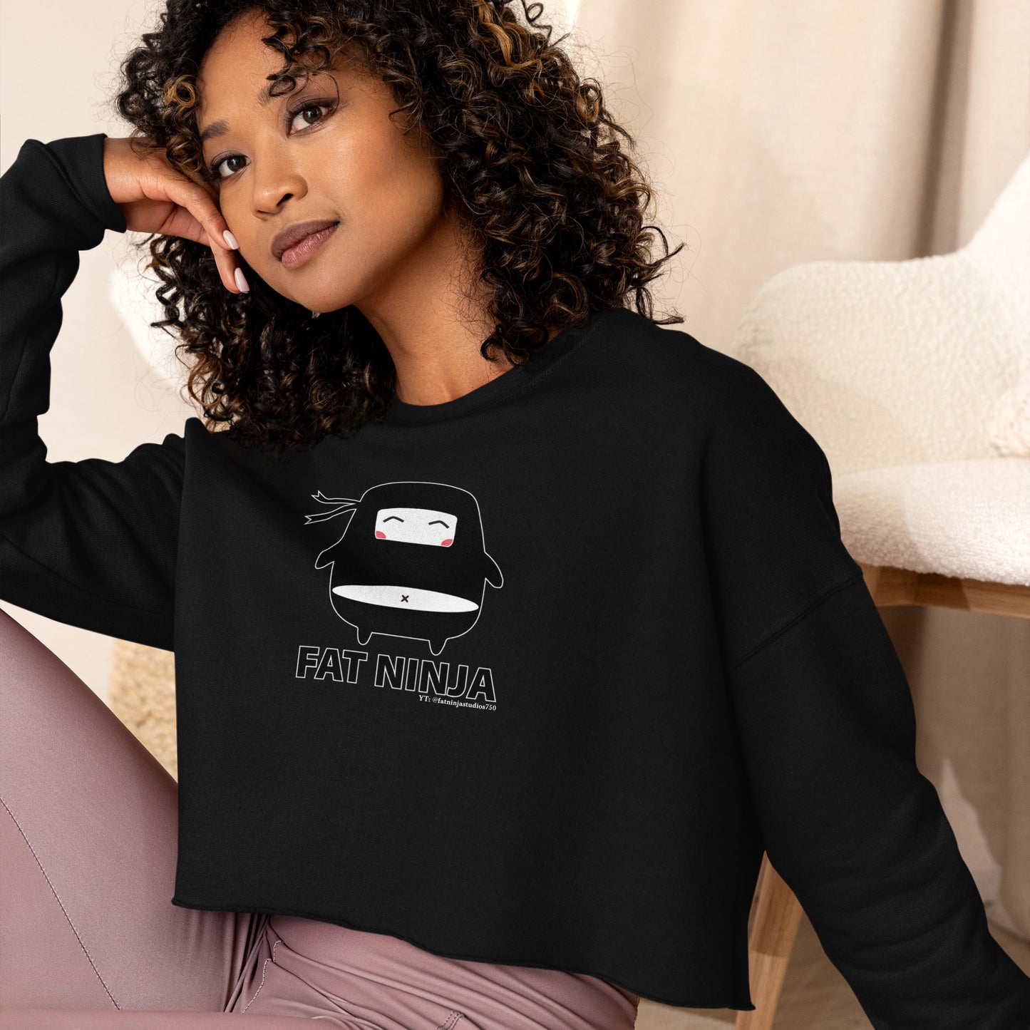 Fat Ninja - Ninjitsu Crop Sweatshirt